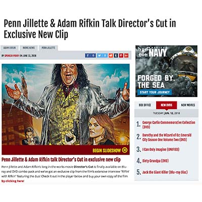 Penn Jillette & Adam Rifkin Talk Director’s Cut in Exclusive New Clip